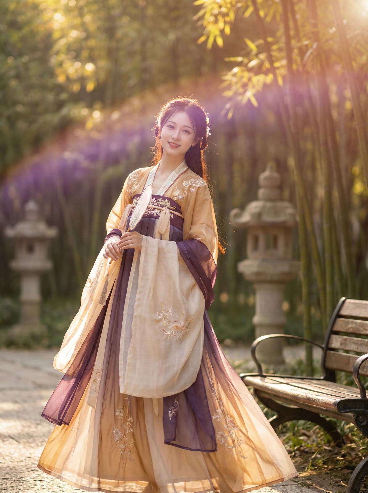 媚黑古风汉服传媒拍摄